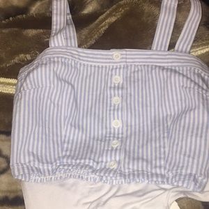 FOREVER 21 BUTTONED DOWN CROPPED TANK